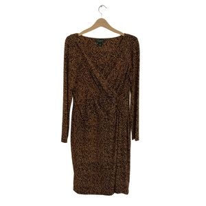 Ralph Lauren Women’s Long Sleeve Runch Waist Dress